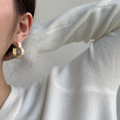 [RAFFINE]Pendientes de corazón radiante recortado