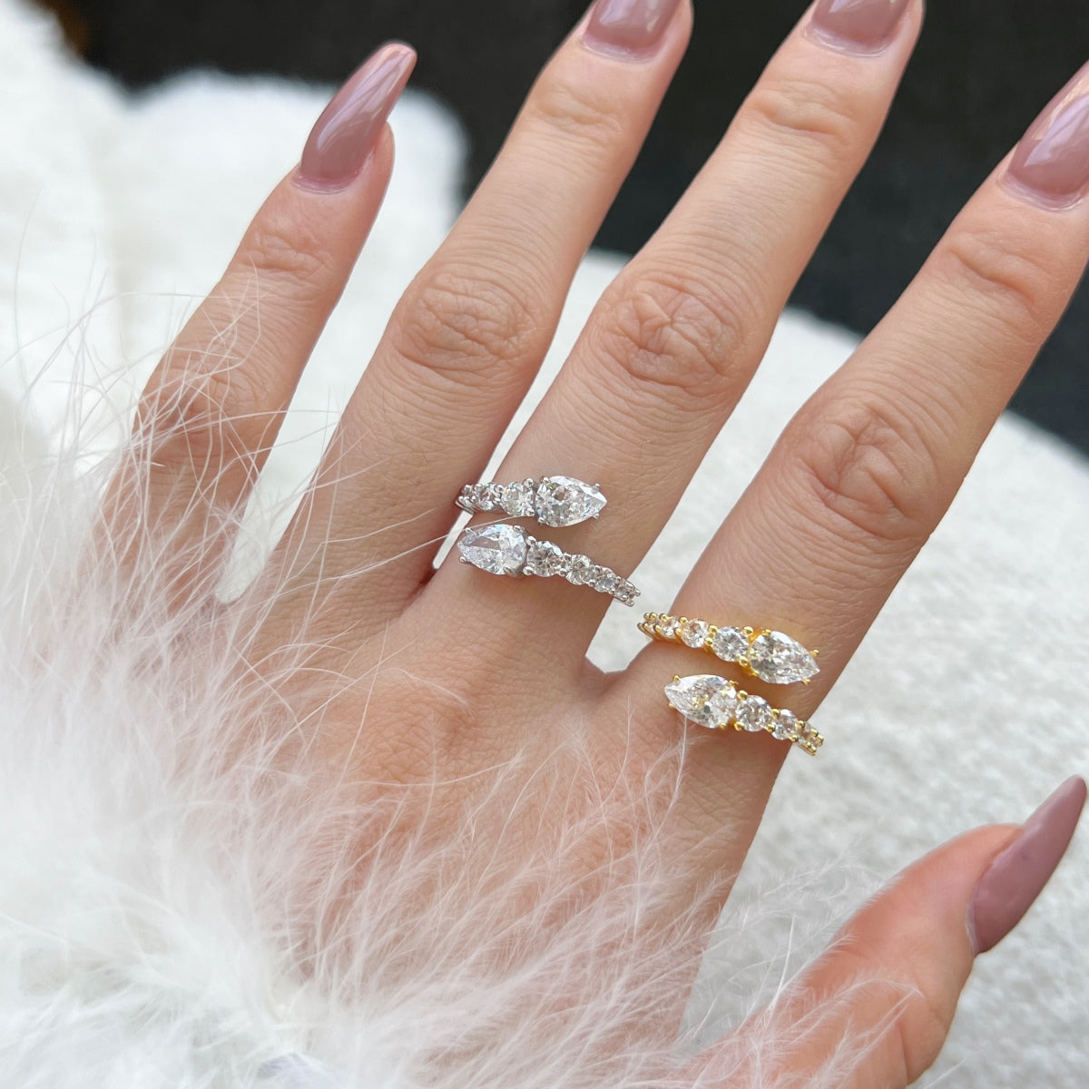 [RAFFINE]Delicate Lively Snake Shape Daily Ring