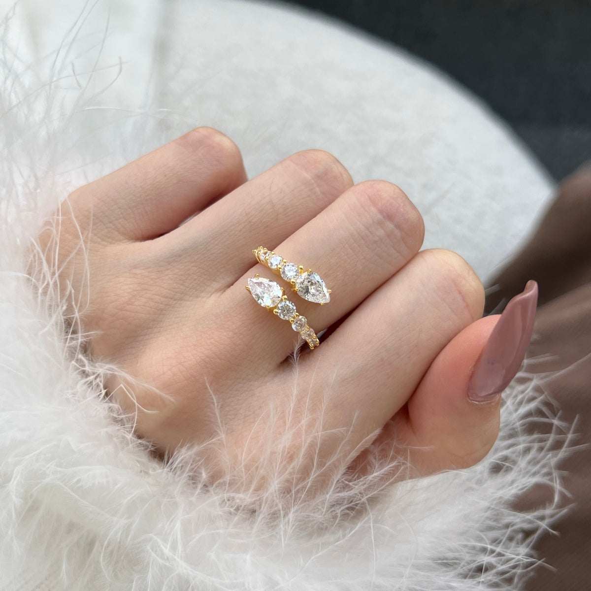 [RAFFINE]Delicate Lively Snake Shape Daily Ring