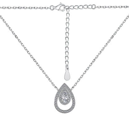 [RAFFINE]Collar brillante con corte de pera