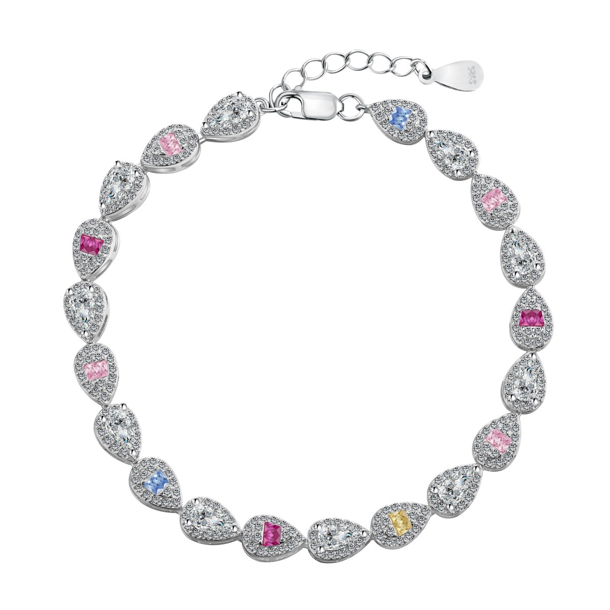 [RAFFINE]0.25 Carat Radiant Water Drop Shape Daily Bracelet