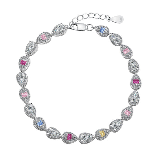 [RAFFINE]0.25 Carat Radiant Water Drop Shape Daily Bracelet