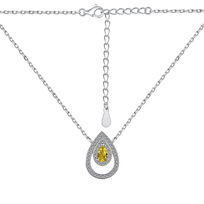 [RAFFINE]Collar brillante con corte de pera