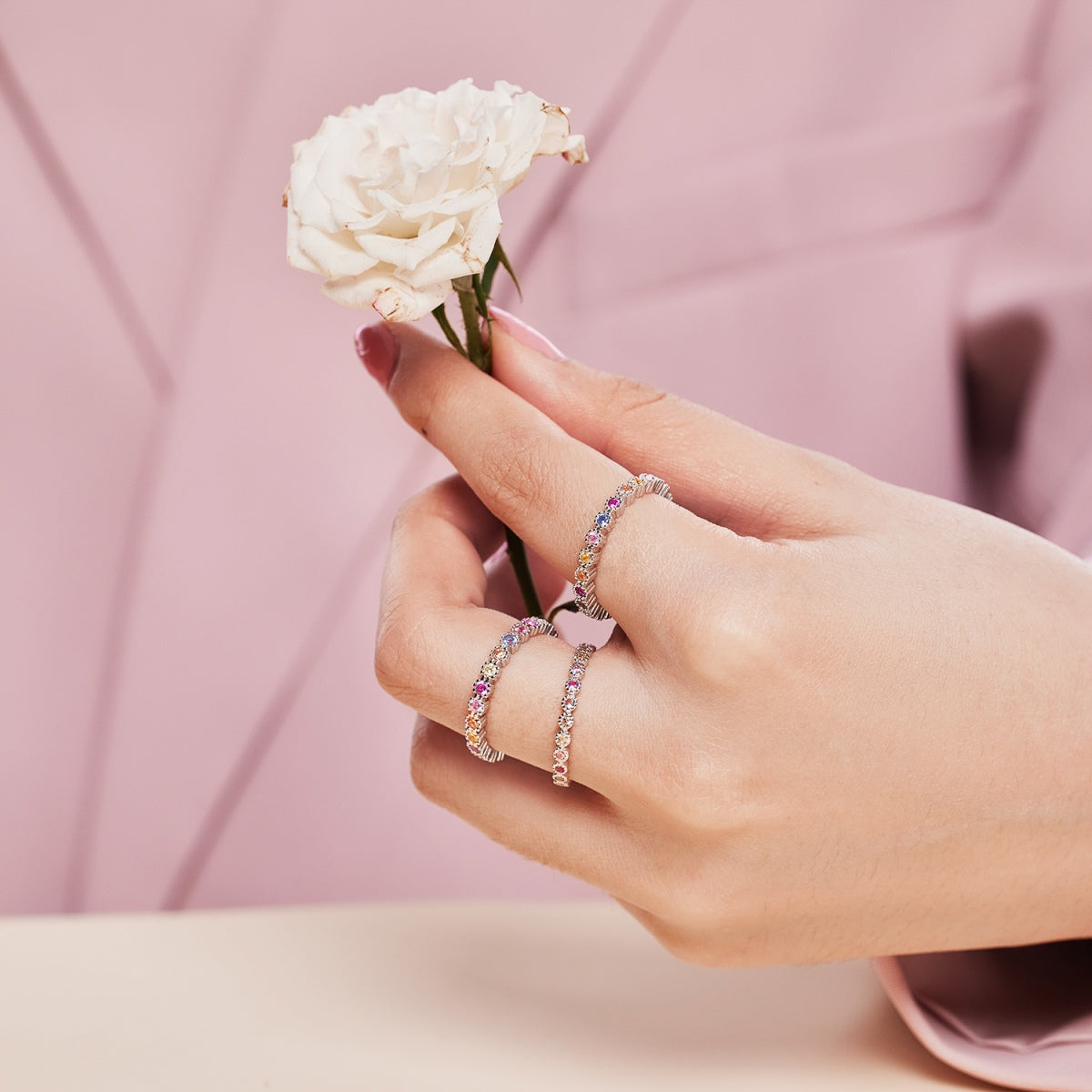 [RAFFINE]Radiant Sparkling Round Cut Daily Ring