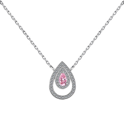 [RAFFINE]Collar brillante con corte de pera