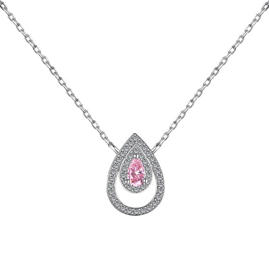 [RAFFINE]Collar brillante con corte de pera
