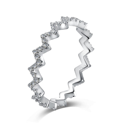 [RAFFINE]Delicate Enchanting Wave Shape Daily Ring