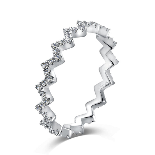 [RAFFINE]Delicate Enchanting Wave Shape Daily Ring