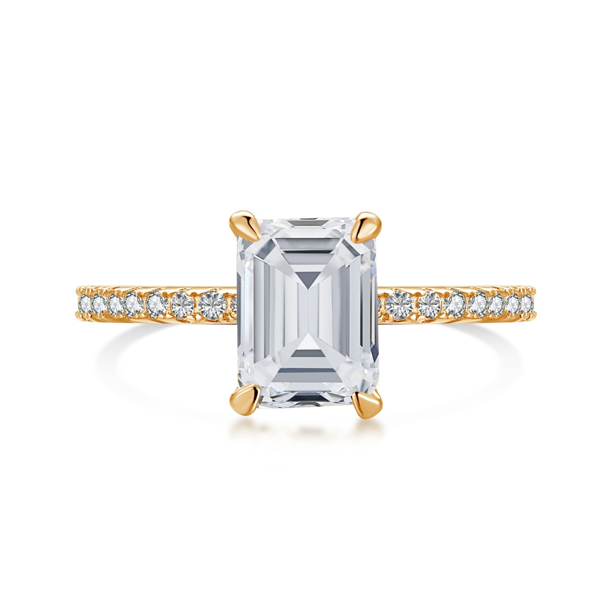 [RAFFINE]2.0 Carat Scintillating Ornate Radiant Cut Party Ring