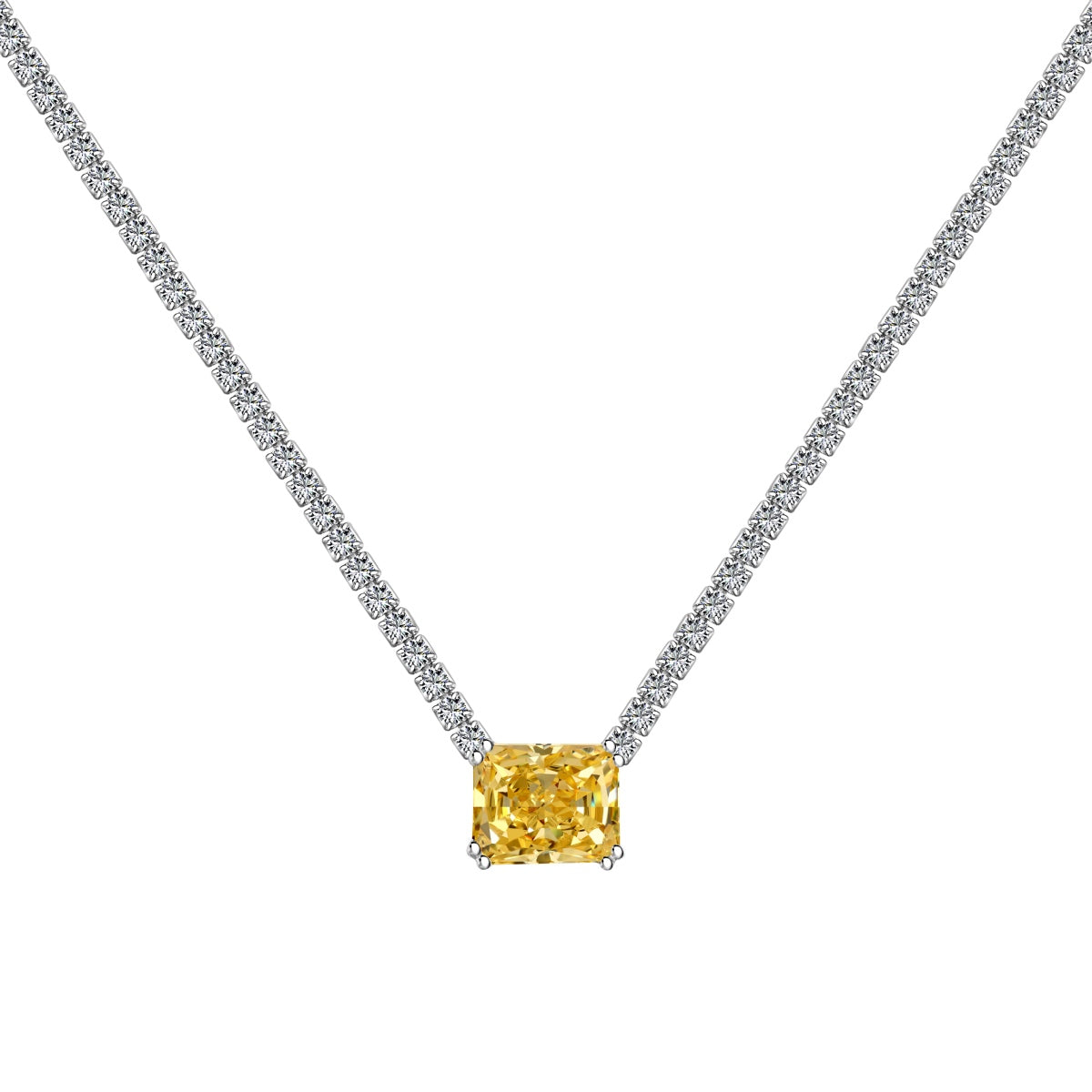 [RAFFINE] Elegante collar de corte radiante de 4,0 quilates