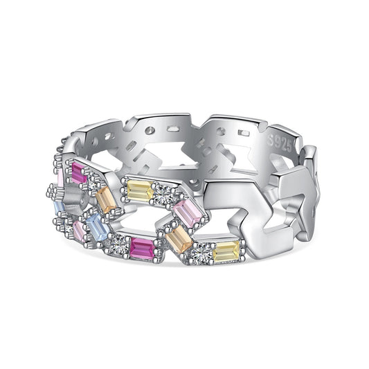 [RAFFINE]Sparkling Vibrant Emerald Cut Daily Ring