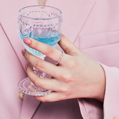 [RAFFINE]Dainty Colorful Round Cut Party Ring