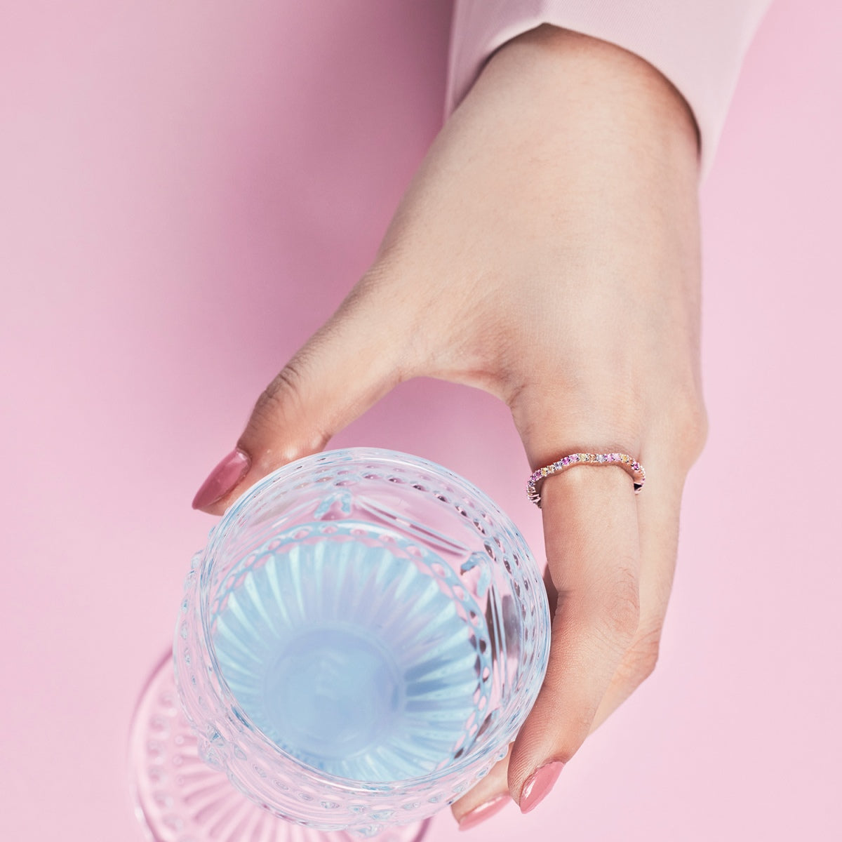 [RAFFINE]Dainty Colorful Round Cut Party Ring