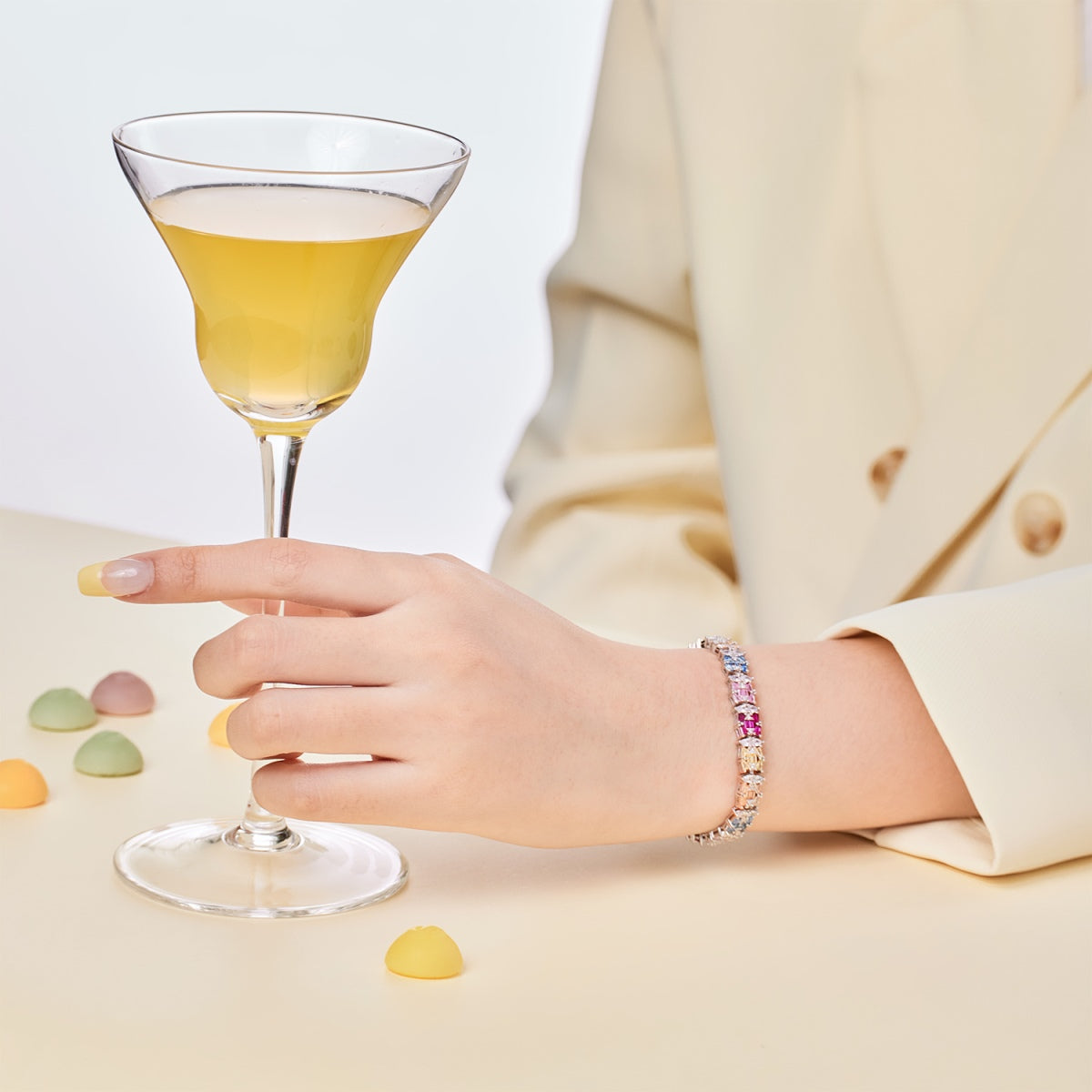 [RAFFINE]Delicate Colorful Multi Cut Party Bracelet