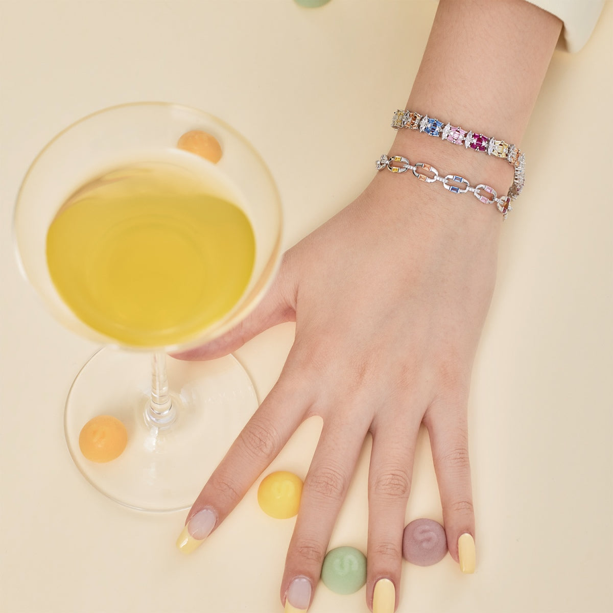 [RAFFINE]Delicate Colorful Multi Cut Party Bracelet
