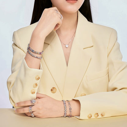 [RAFFINE]Delicate Colorful Multi Cut Party Bracelet