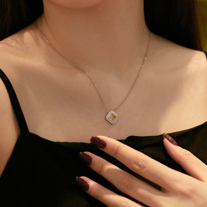 [RAFFINE]Collar brillante de corte Asscher