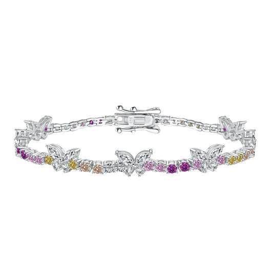 [RAFFINE]Ornate Colorful Butterfly Shape Round Cut Daily Bracelet