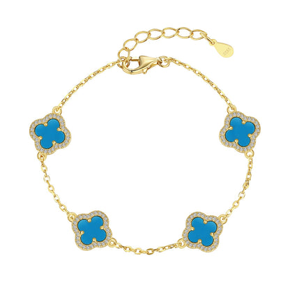 [RAFFINE]Four-Leaf Clover Exquisite Bracelet