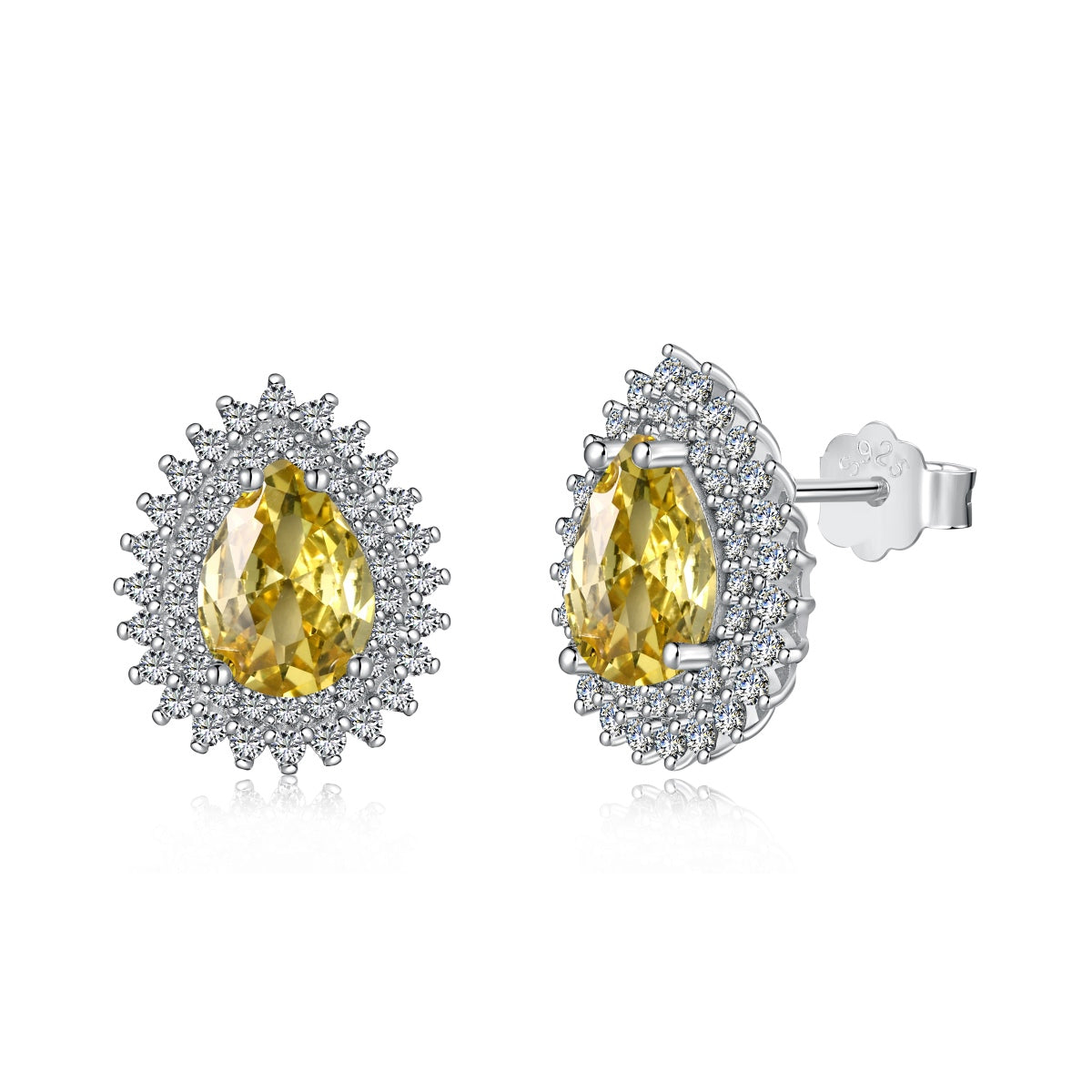 [RAFFINE]Delicate Gorgeous Pear Cut Daily Earrings