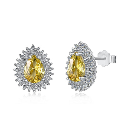 [RAFFINE]Delicate Gorgeous Pear Cut Daily Earrings