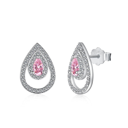 [RAFFINE]Pendientes diarios brillantes y delicados con forma de gota de agua