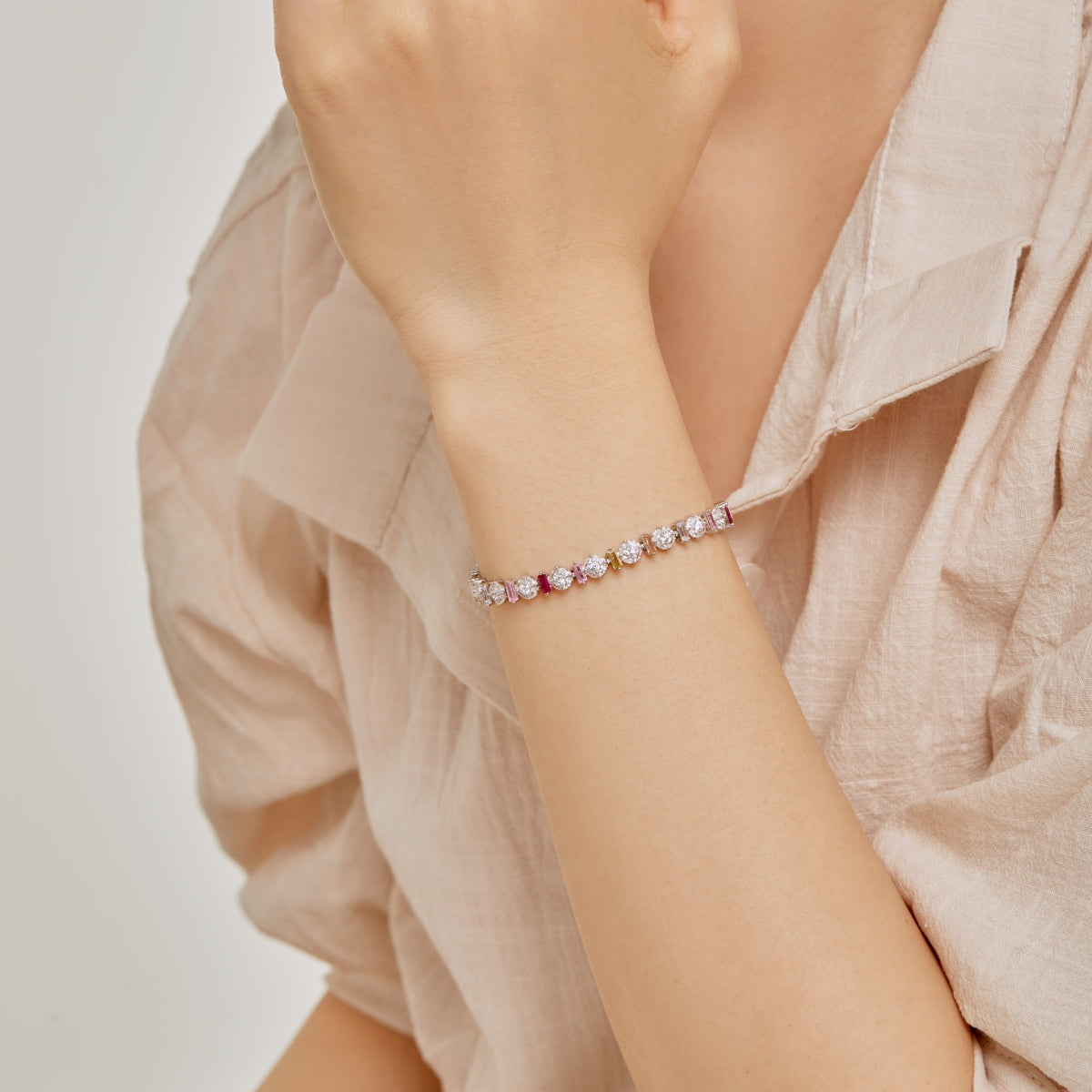 [RAFFINE]Radiant Colorful Round Shape Daily Bracelet