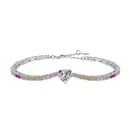 [RAFFINE]Delicate Romantic Heart Shape Lover Bracelet