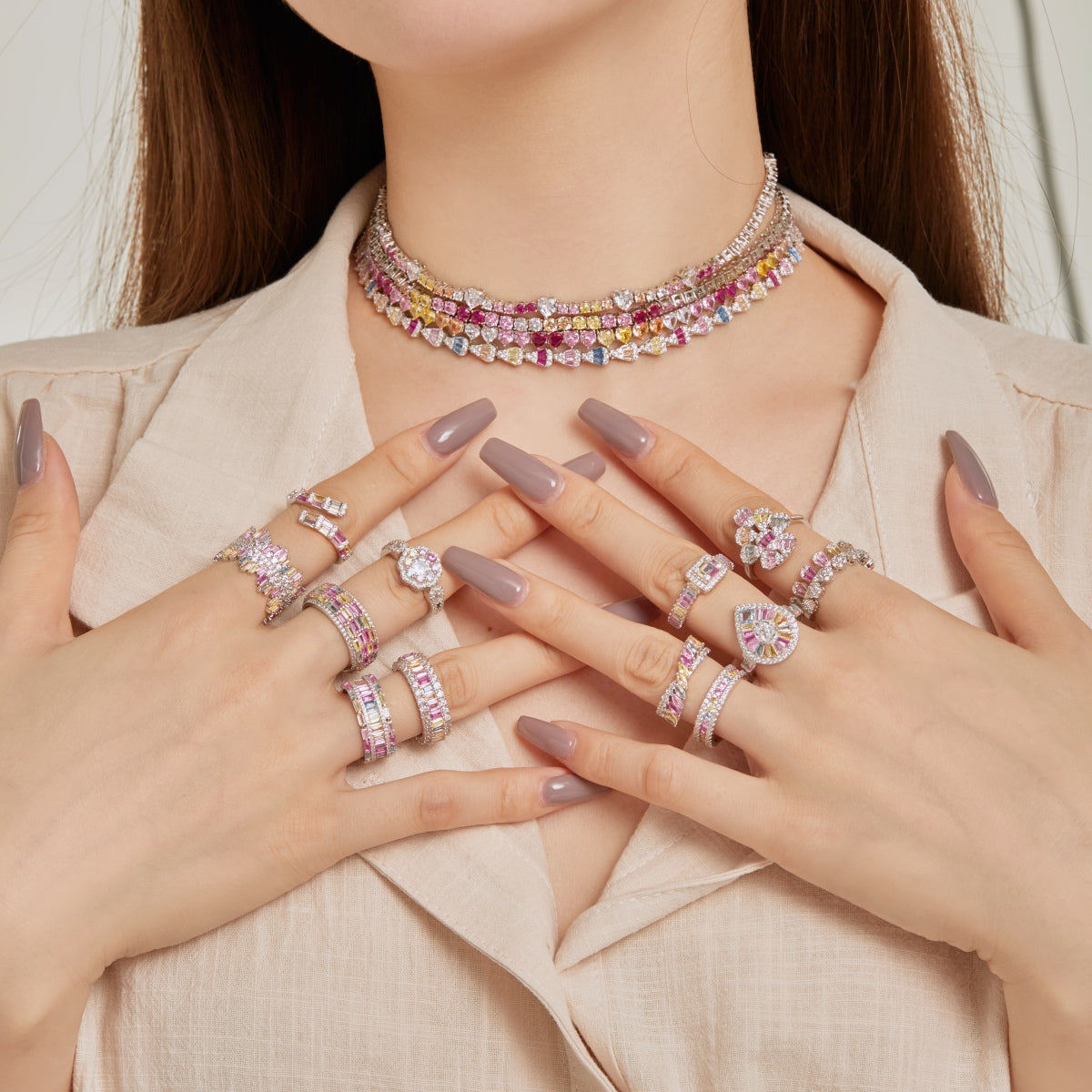 [Raffine]Eleganter bunter Bankettring in Wassertropfenform