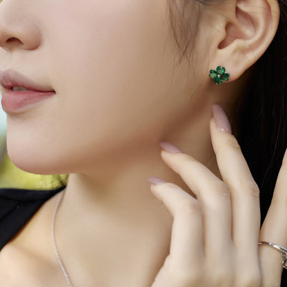 [RAFFINE]Pendientes de bola de trébol de cuatro hojas