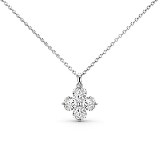 [RAFFINE]Collar de cuentas de trébol de cuatro hojas en forma de corazón