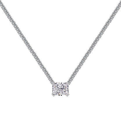 [RAFFINE] Elegante collar de corte radiante de 4,0 quilates