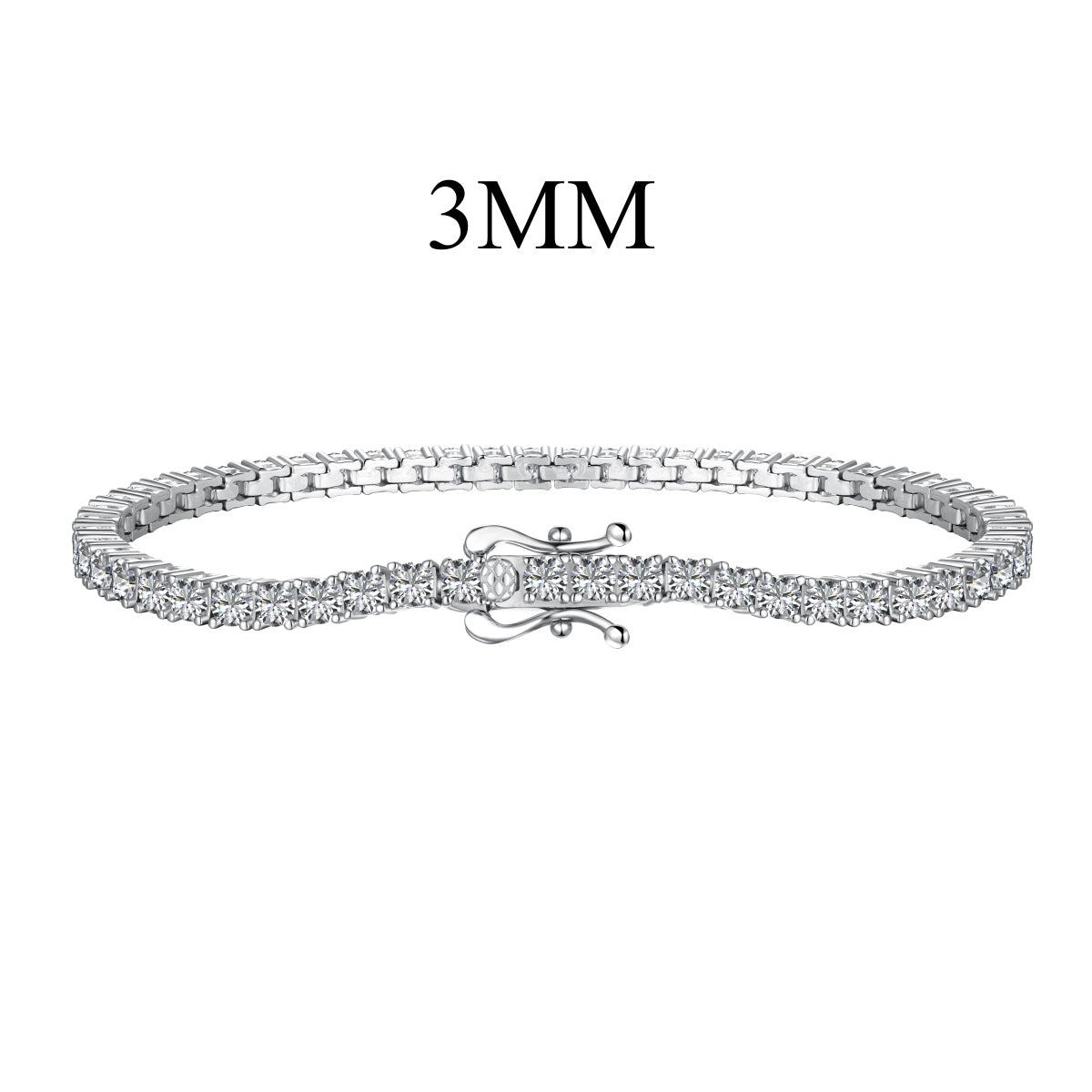 [RAFFINE]Dainty Charming Round Cut Tennis Bracelet