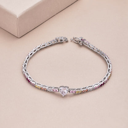 [RAFFINE]Delicate Romantic Heart Shape Lover Bracelet
