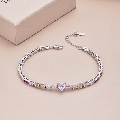 [RAFFINE]Delicate Romantic Heart Shape Lover Bracelet