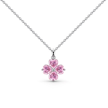 [RAFFINE]Collar de cuentas de trébol de cuatro hojas en forma de corazón