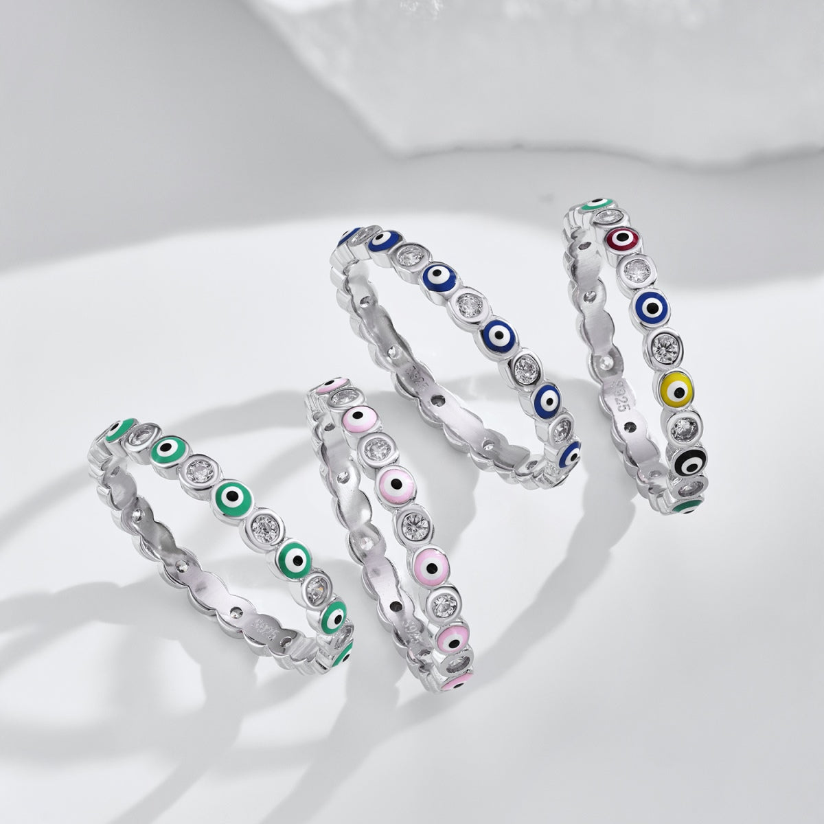 [RAFFINE]Sparkling Vibrant Round Shape Daily Ring