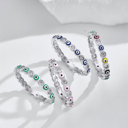 [RAFFINE]Sparkling Vibrant Round Shape Daily Ring
