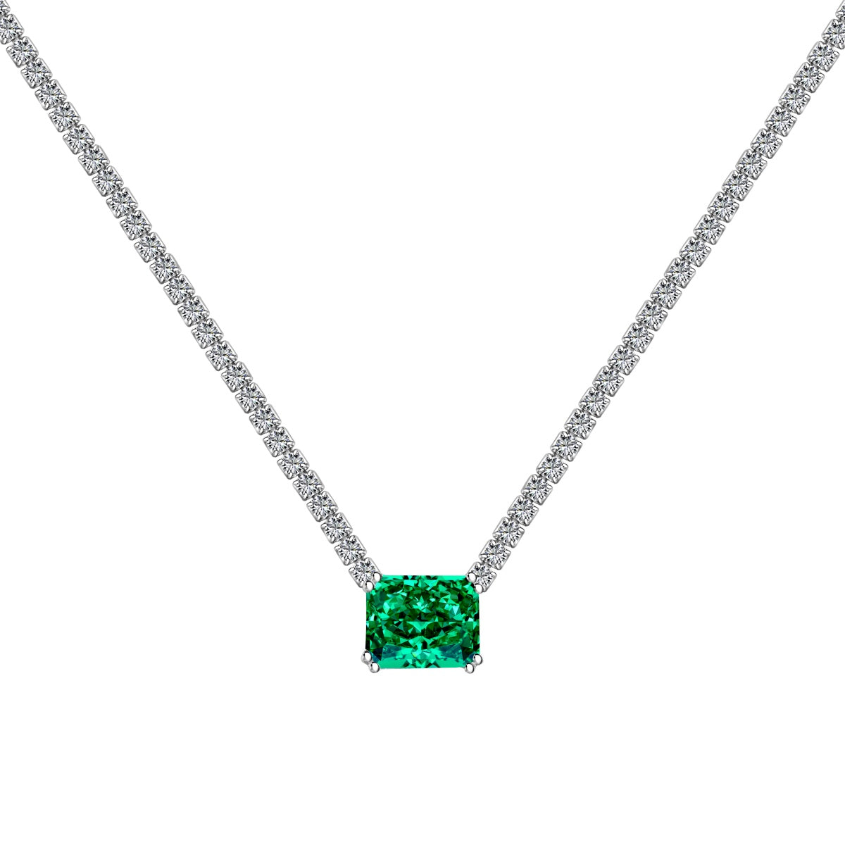 [RAFFINE] Elegante collar de corte radiante de 4,0 quilates