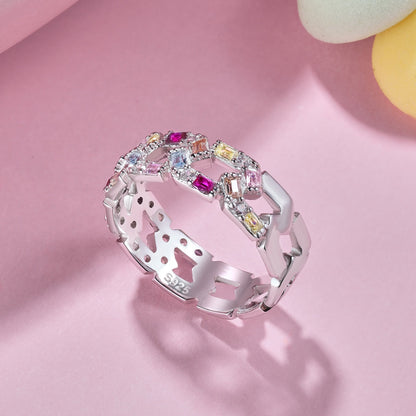 [RAFFINE]Sparkling Vibrant Emerald Cut Daily Ring