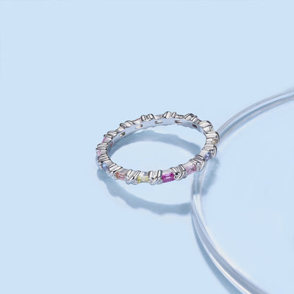 [RAFFINE]Charming Colorful Round Cut Daily Ring