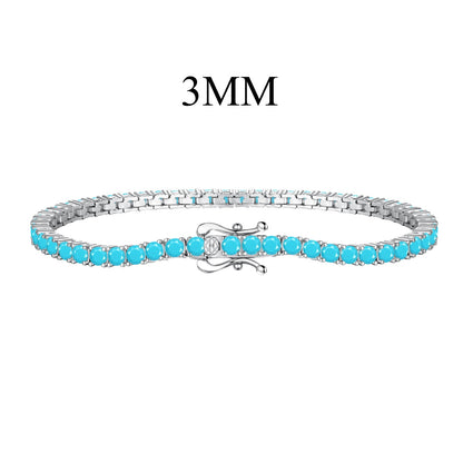 [RAFFINE]Dainty Charming Round Cut Tennis Bracelet