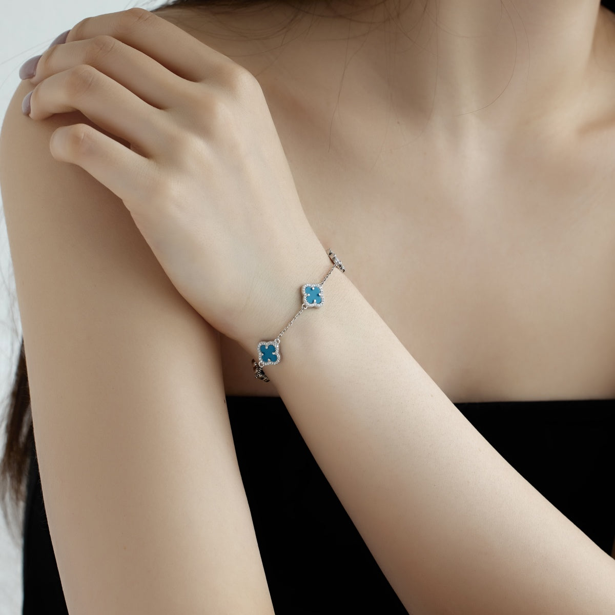 [RAFFINE]Four-Leaf Clover Exquisite Bracelet