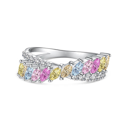 [RAFFINE]Unique Colorful Marquise Cut Daily Ring