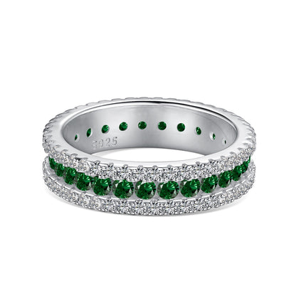 [RAFFINE]Delicate Colorful Round Cut Daily Ring