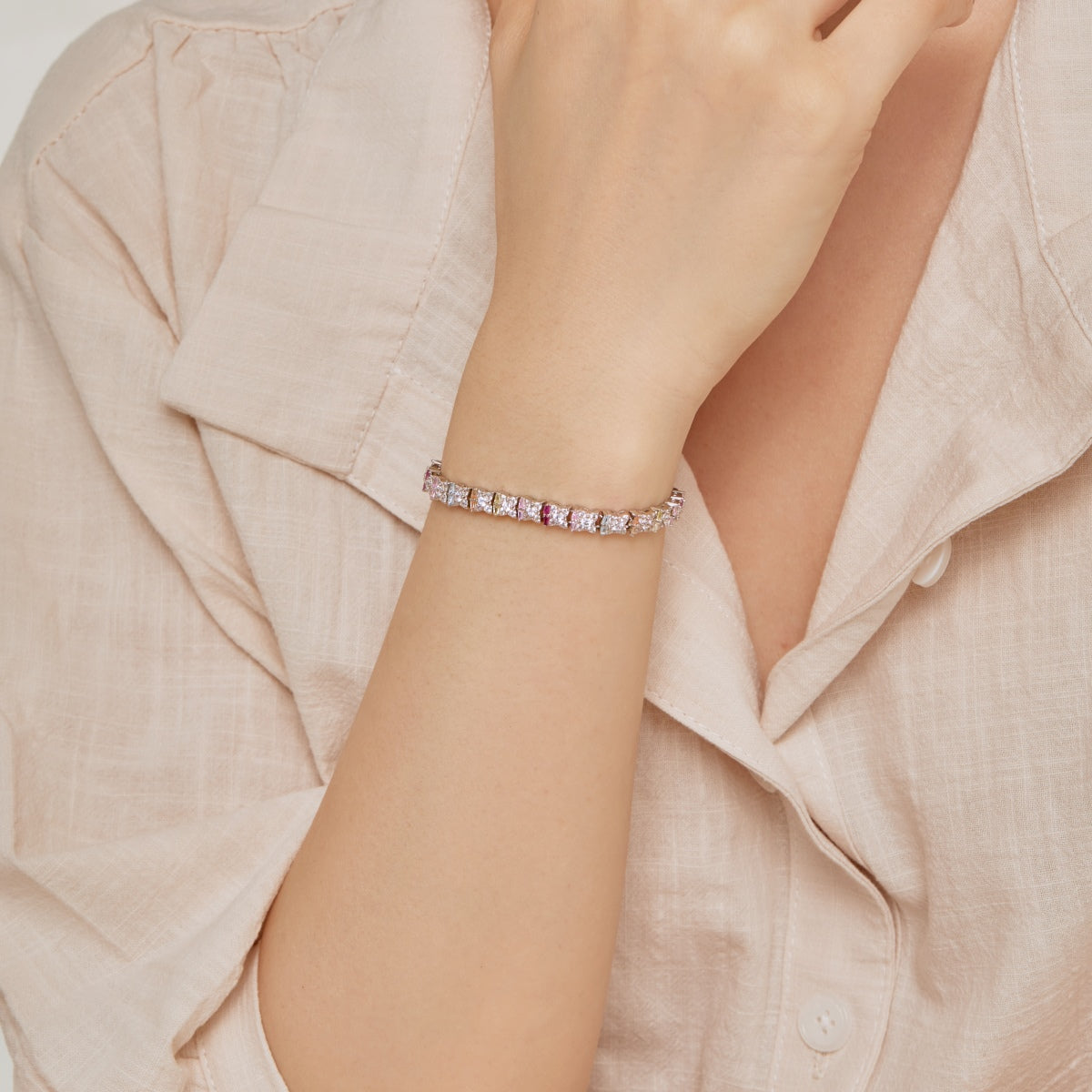 [RAFFINE]Unique Colorful Flower Shape Daily Bracelet