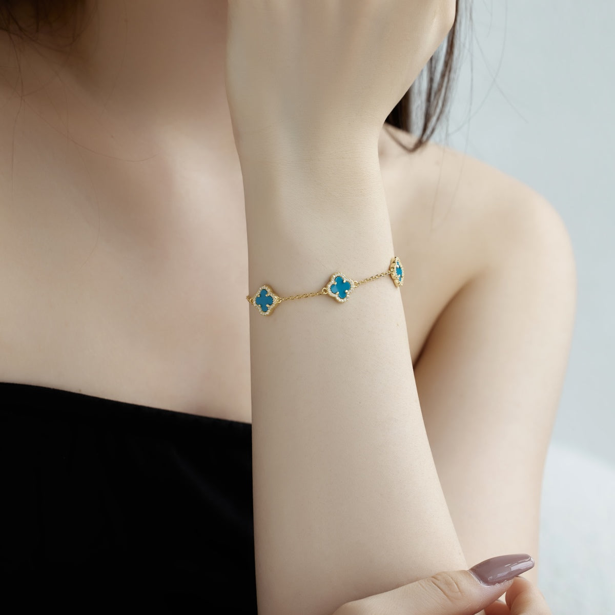 [RAFFINE]Four-Leaf Clover Exquisite Bracelet
