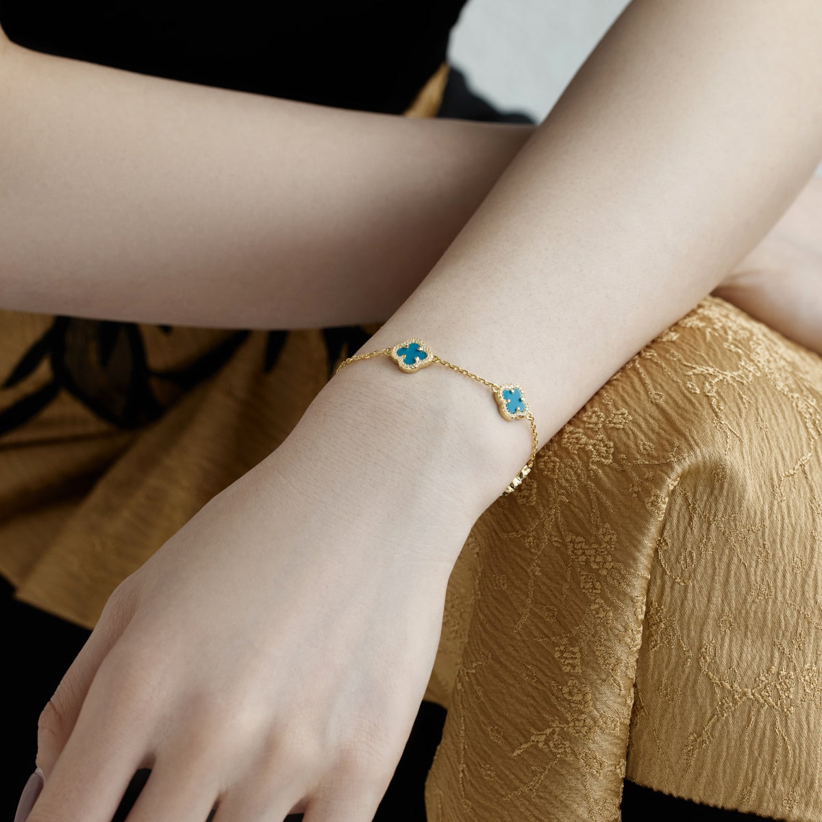 [RAFFINE]Four-Leaf Clover Exquisite Bracelet