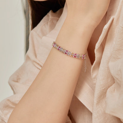 [Raffine]Zierliches Armband im strahlenden Smaragdschliff für den Alltag