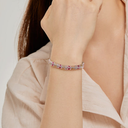 [Raffine]Zierliches Armband im strahlenden Smaragdschliff für den Alltag